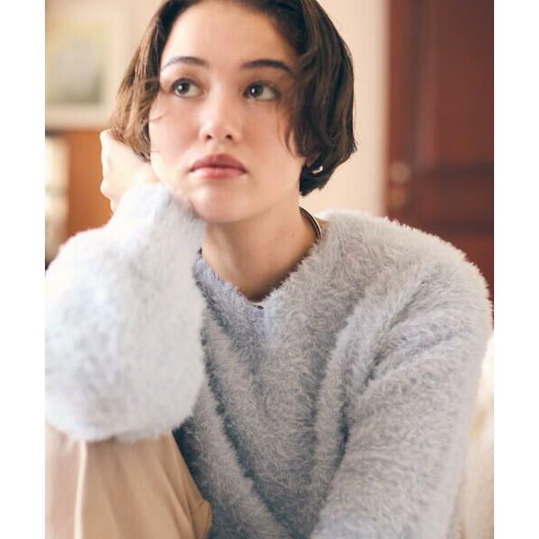 COMME CA ISM / コムサイズム 【ウォッシャブル】シャギー Ｖネックニット