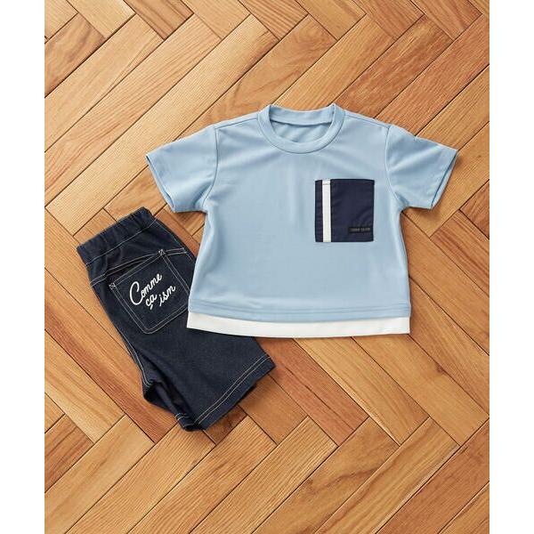 COMME CA ISM / コムサイズム ビッグポケット　半袖Tシャツ(80・90cm)