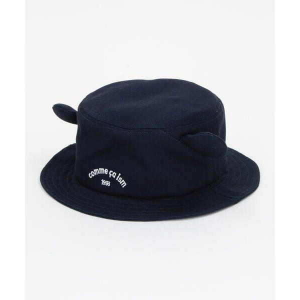 COMME CA ISM / コムサイズム ロゴ刺繍入り 耳付きハット