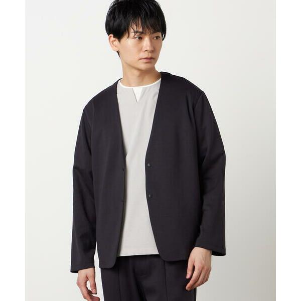 COMME CA ISM / コムサイズム 【セットアップ対応】ダンボールニット ノーカラージャケッ...