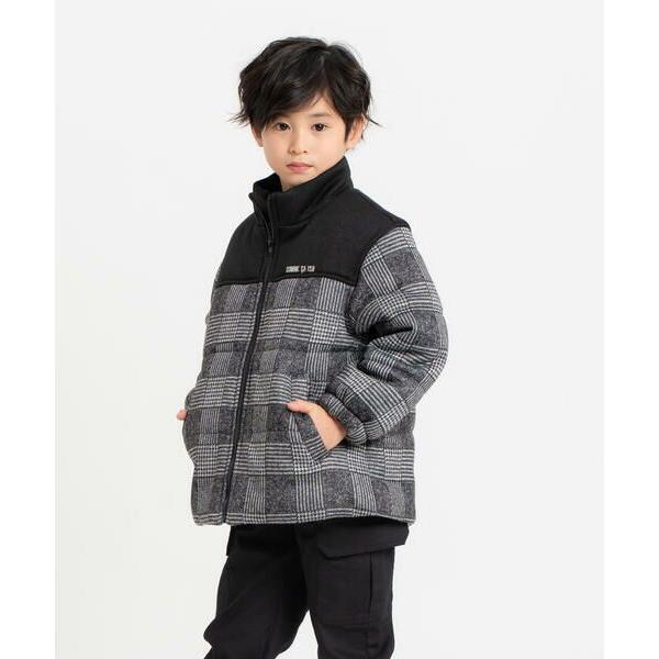 COMME CA ISM / コムサイズム グレンチェックプリント 中綿ブルゾン