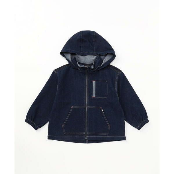 COMME CA ISM / コムサイズム ストレッチデニム ジップアップ パーカ ブルゾン