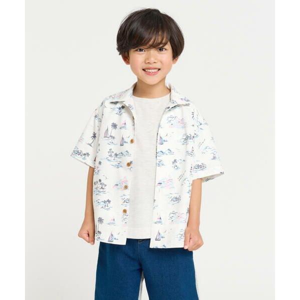 COMME CA ISM / コムサイズム マリンアロハ柄 アロハシャツ