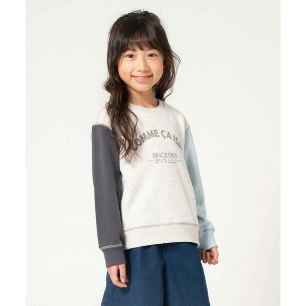 COMME CA ISM / コムサイズム 3本針ステッチ ベーシックロゴトレーナー