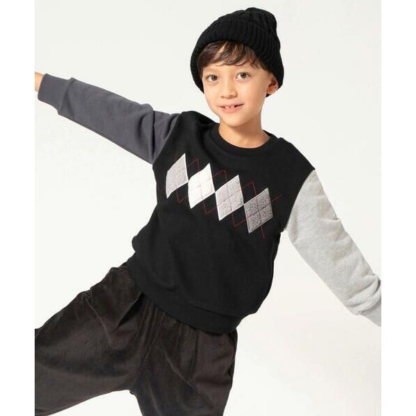 COMME CA ISM / コムサイズム アーガイルモチーフ 長袖トレーナー