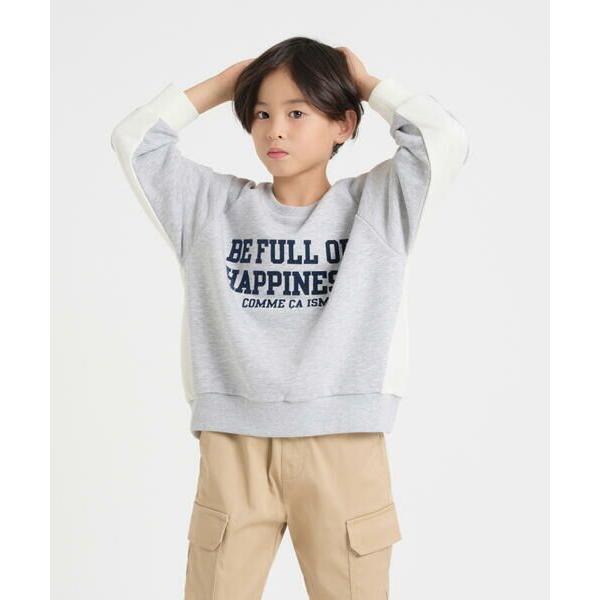 COMME CA ISM / コムサイズム フロッキープリント 配色トレーナー