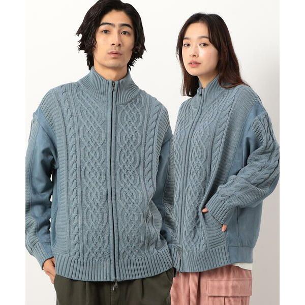 Purple&amp;Yellow / パープルアンドイエロー ニット×スエードタッチダンボール ドライバー...