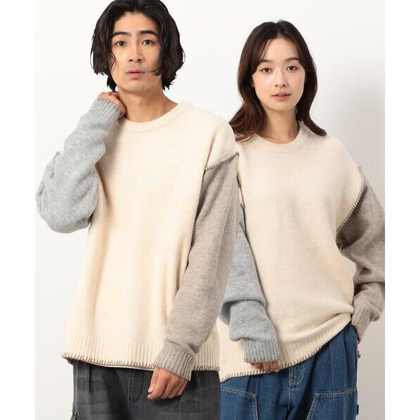Purple&amp;Yellow / パープルアンドイエロー ブランケットステッチプルオーバー