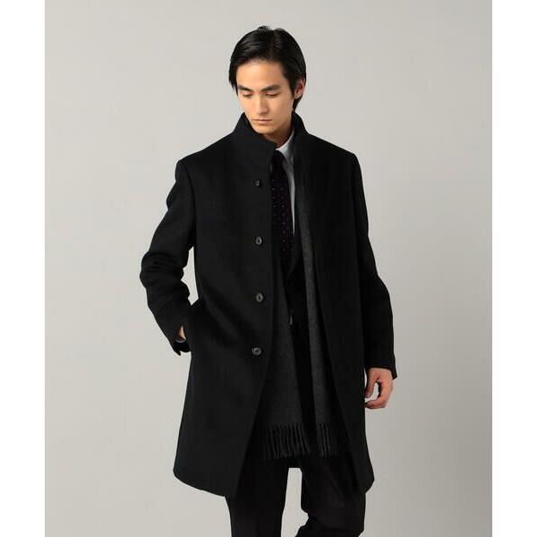 COMME CA MEN / コムサ・メン アンゴラビーバー イタリアンカラーコート