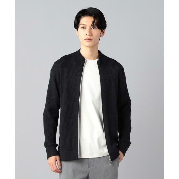 COMME CA MEN / コムサ・メン リブジップアップハイネック カーディガン