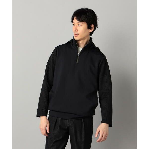 COMME CA MEN / コムサ・メン ダウンファブリック ハーフジップパーカ