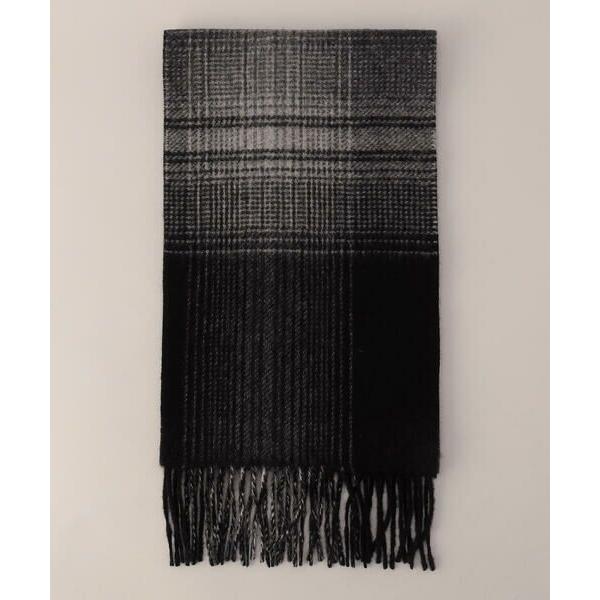 COMME CA MEN / コムサ・メン カシミヤ オンブレーチェックマフラー