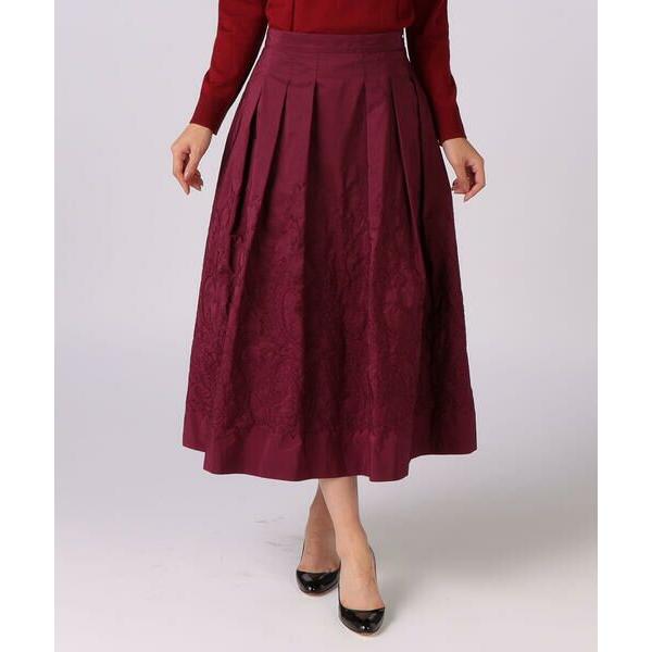 SCAPA / スキャパ エンブロイダリータフタスカート