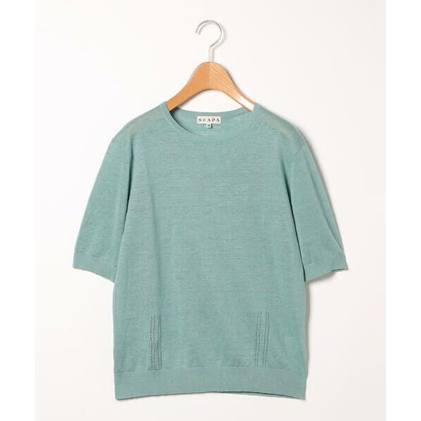 SCAPA / スキャパ テンダーリネンニット半袖ニット