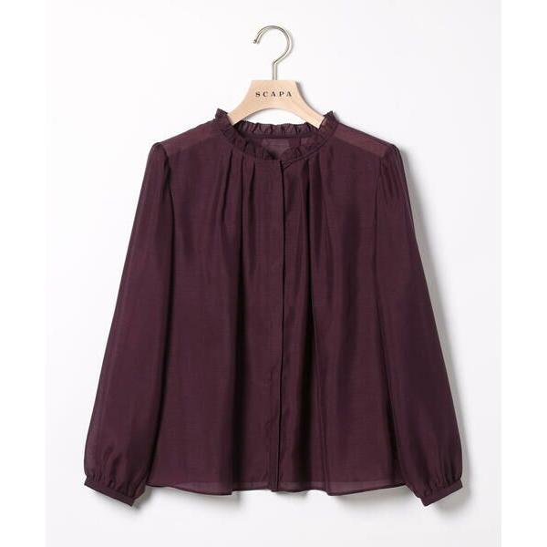 SCAPA / スキャパ エアリーローン長袖ブラウス