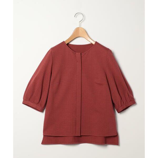 SCAPA / スキャパ シアサッカーストライプカットソー
