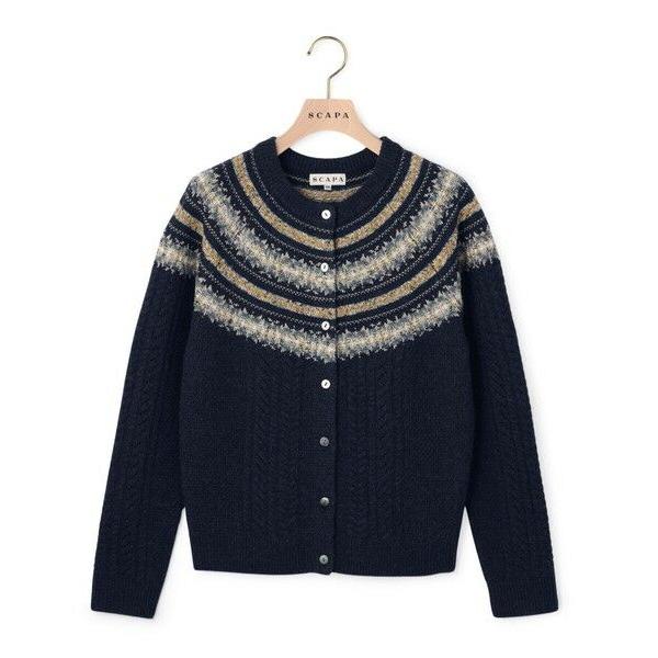 SCAPA / スキャパ 【ＷＥＢ限定】フェアイルケーブルニットカーディガン
