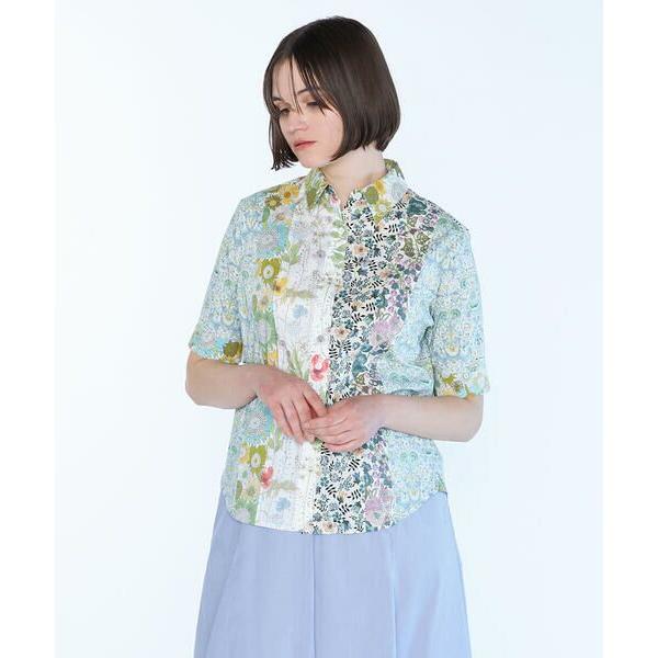 SCAPA / スキャパ Liberty Printパッチワークブラウス