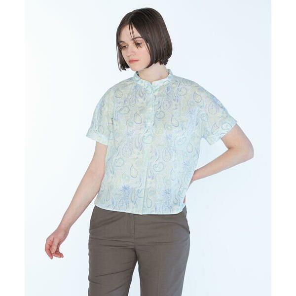 SCAPA / スキャパ Liberty Printウェーブスタンド衿ブラウス