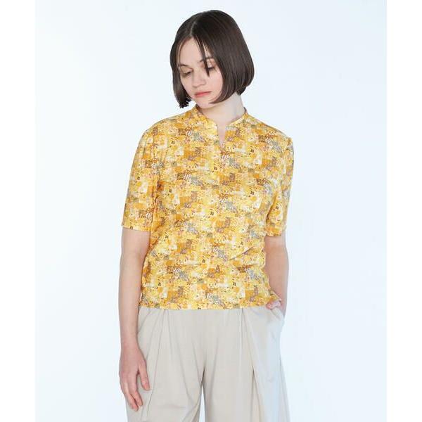 SCAPA / スキャパ Liberty Printアーカイブ衿付きカットソー