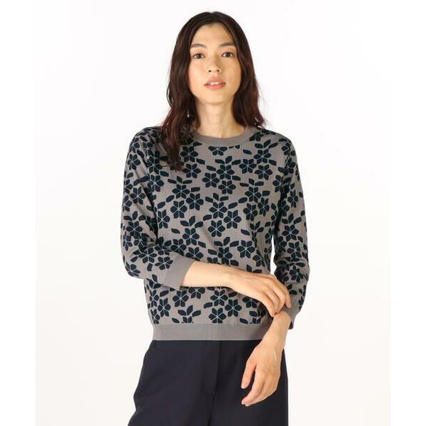 KEITH Lサイズ / キースエルサイズ アブストラクトフラワーニット