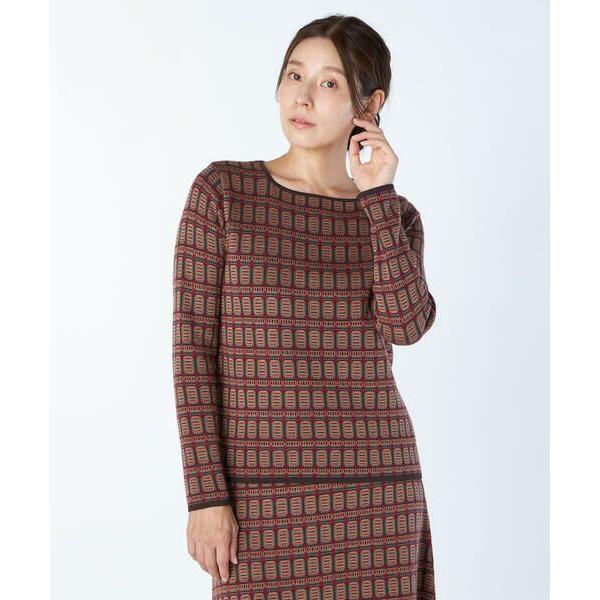 KEITH Lサイズ / キースエルサイズ 【Lサイズ】Ｖ＆Ａスクエアジャカードニット