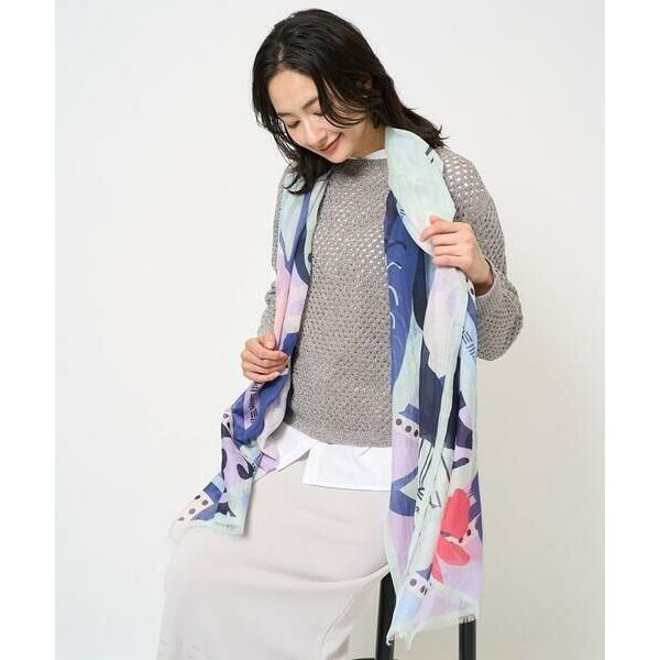 GEORGES RECH / ジョルジュ・レッシュ バードボタニカルシルク混ストール