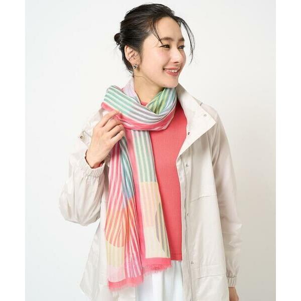 GEORGES RECH / ジョルジュ・レッシュ 幾何ストライプシルク混ストール