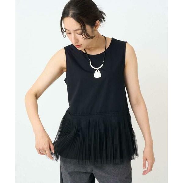 GEORGES RECH / ジョルジュ・レッシュ [接触冷感/遮熱]チュールプリーツタンクトップ