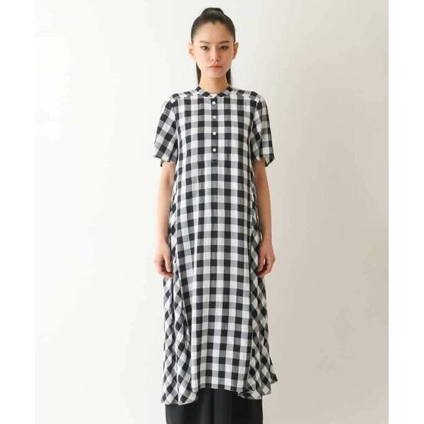 HIROKO BIS / ヒロコビス ギンガムサッカーデザインワンピース /洗える