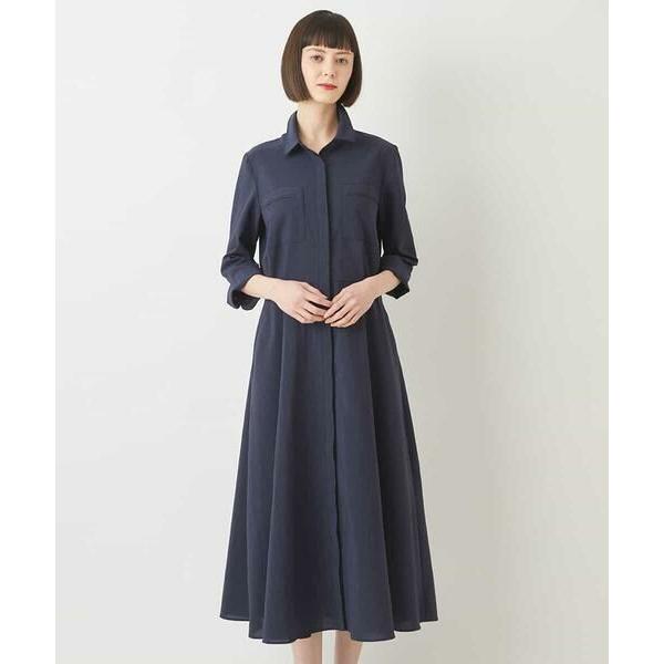 HIROKO BIS / ヒロコビス パッチポケットデザインワンピース /洗える