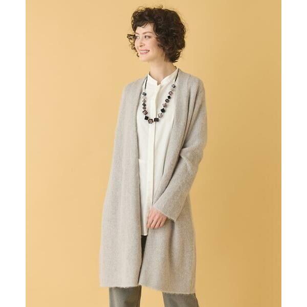 HIROKO BIS / ヒロコビス ヘアリーロングニットカーディガン