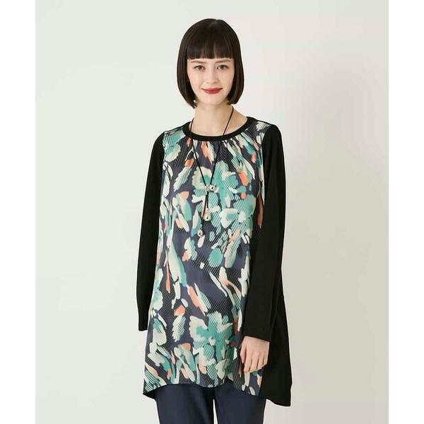 HIROKO BIS / ヒロコビス デジタルフラワージョイントチュニック /洗える