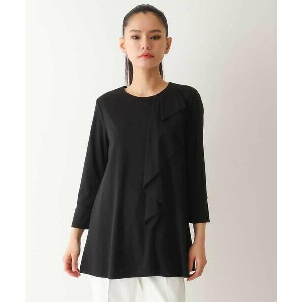 HIROKO BIS / ヒロコビス アシンメトリーフリルデザインチュニック /洗える