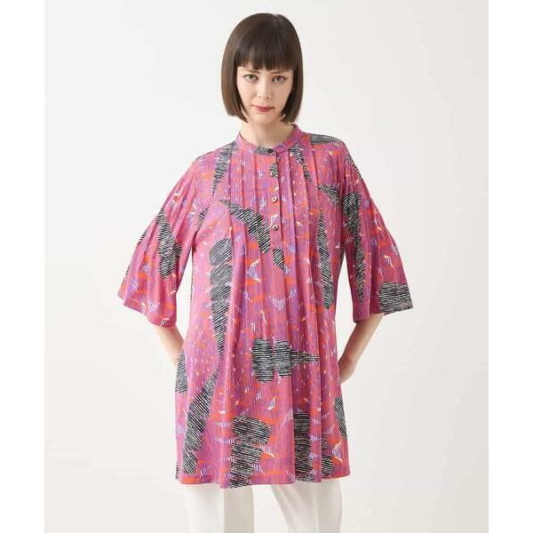HIROKO BIS / ヒロコビス デジタルパターンチュニックブラウス /洗える