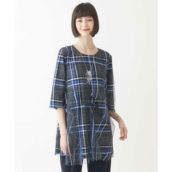 HIROKO BIS / ヒロコビス ボーダー×ストライプ ジョイントレイヤードチュニック /洗濯機...