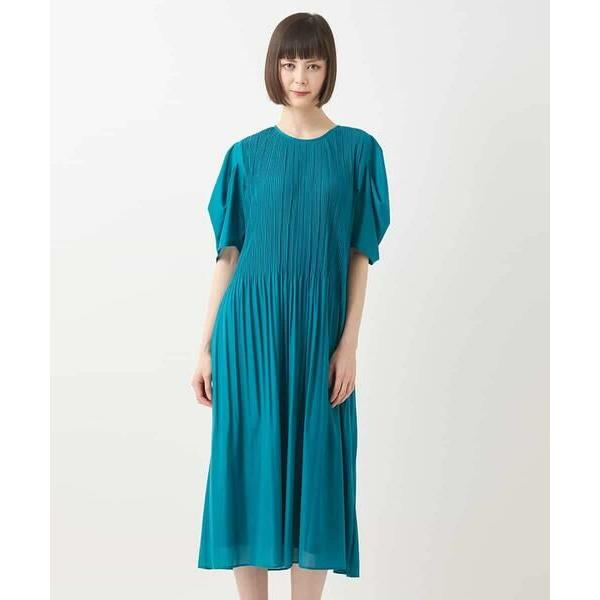 HIROKO BIS / ヒロコビス 【接触冷感】ランダムプリーツワンピース /洗える