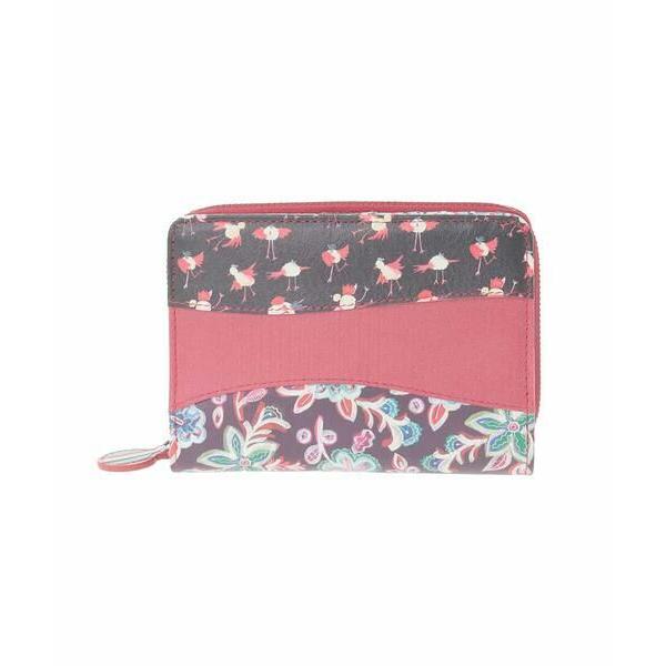 Jocomomola / ホコモモラ プリント切り替え二つ折り財布