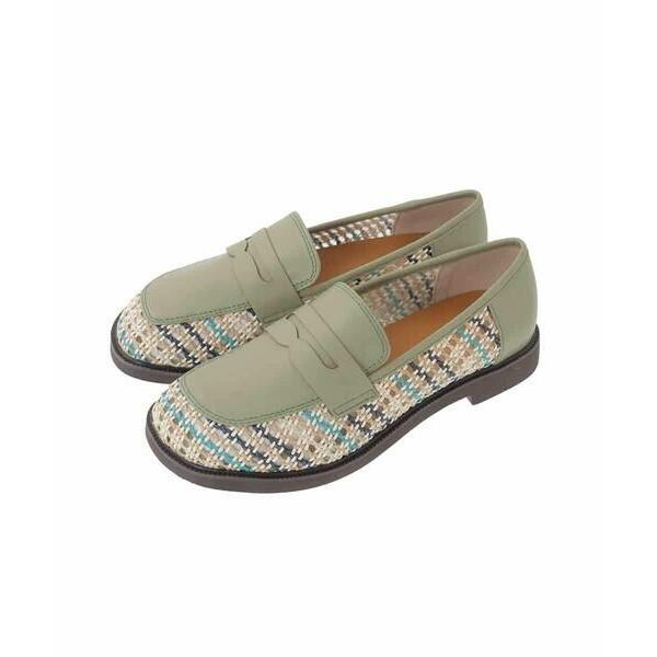 Jocomomola / ホコモモラ マルチカラーメッシュローファー