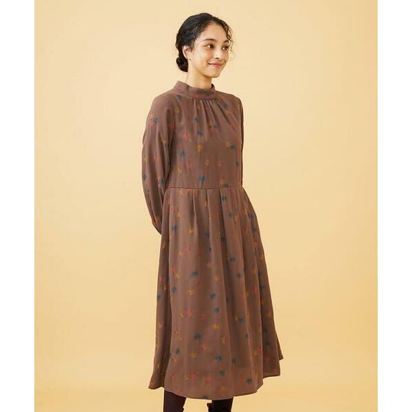 Jocomomola / ホコモモラ Estrella ハイネックフラワー刺繍ワンピース