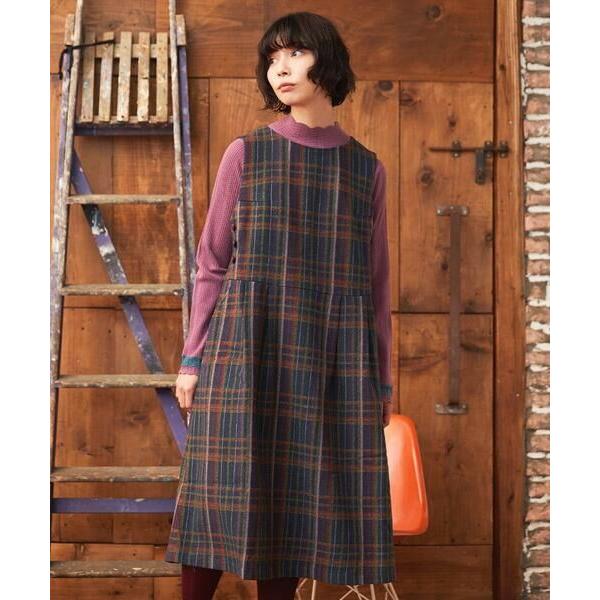 Jocomomola / ホコモモラ Arriate チェック柄ジャンパースカートワンピース