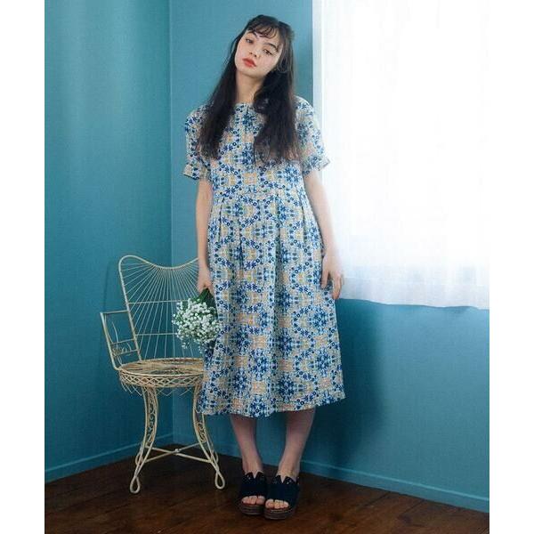 Jocomomola / ホコモモラ 【日本製】Rosa flamenco フラワープリントタックワ...