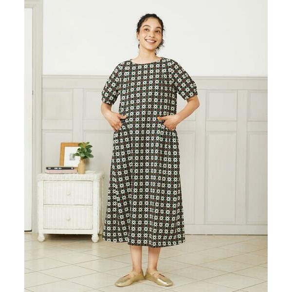 Jocomomola / ホコモモラ Callle de la Ruda 幾何柄プリントワンピース