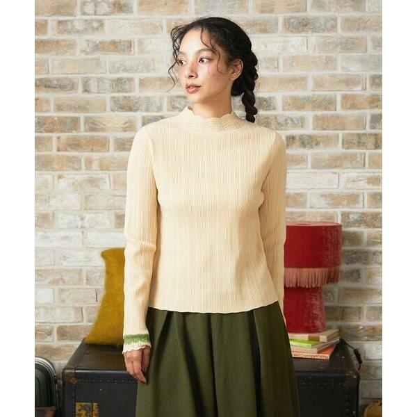 Jocomomola / ホコモモラ Feston スカラップハイネックリブニット