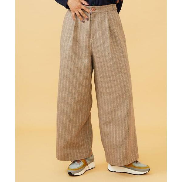 Jocomomola / ホコモモラ Huellas de aves  へリンボーンワイドストレート...