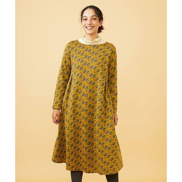 Jocomomola / ホコモモラ Cruce ジャカード リーフ×フラワー柄ワンピース