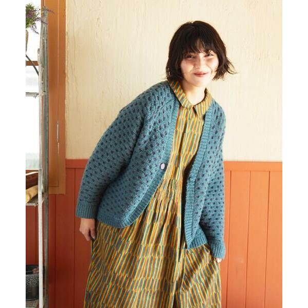 Jocomomola / ホコモモラ Claraboya ドットシアーニットカーディガン