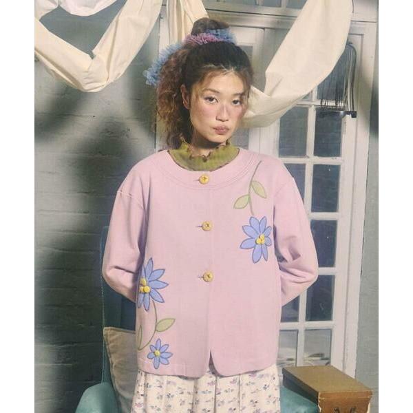 Jocomomola / ホコモモラ Palominos flor フラワーアップリケカーディガン