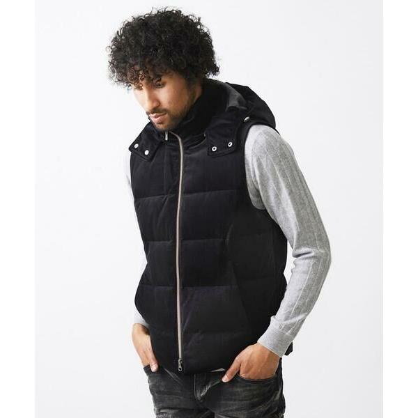 MICHEL KLEIN HOMME / ミッシェルクランオム トリコットベロアダウンベスト セット...