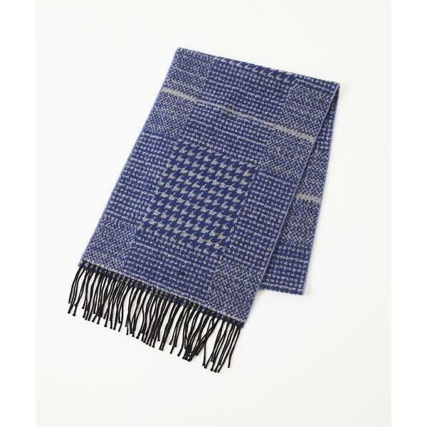 MICHEL KLEIN HOMME / ミッシェルクランオム グレンチェック柄ウールマフラー